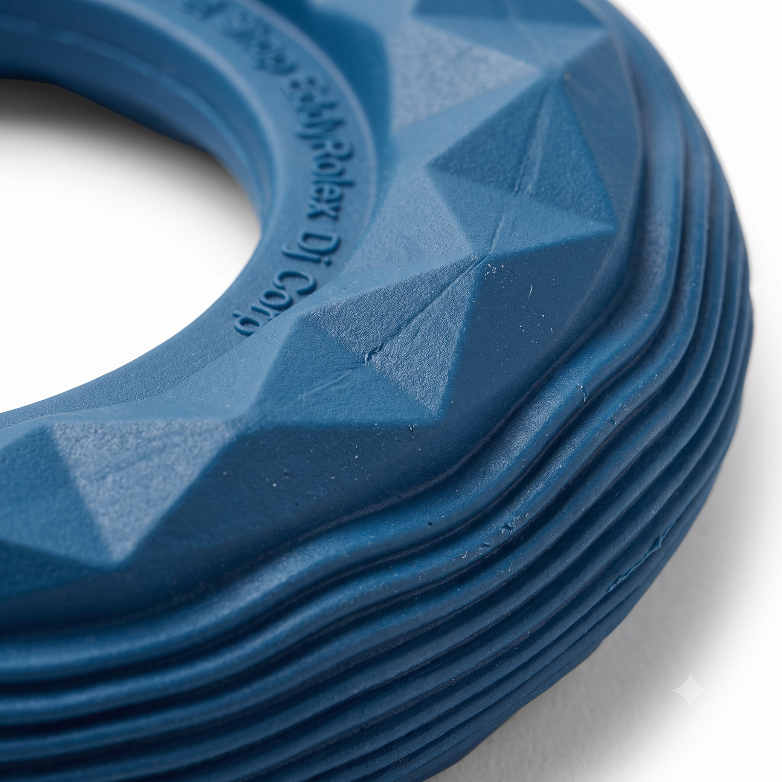 Pet Shop EddyRolex Dj Corp Textured Blue Ring Dog Chew Toy - Image 3